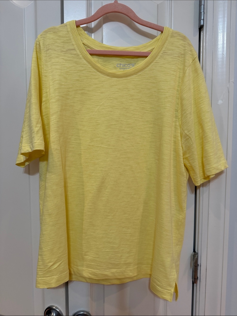 Chico's Yellow Short Sleeve Tee